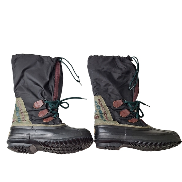 Vintage Sorel‎ Women Tall Freestyle Nylon Rubber Winter Lined Snow Boots Size 7 - Picture 3 of 16